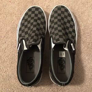checkered slip on vans women’s